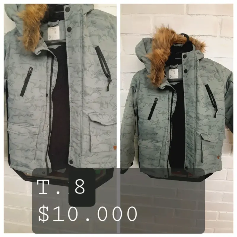 Chaqueta infantil con capucha y diseño de dinosaurios - 1