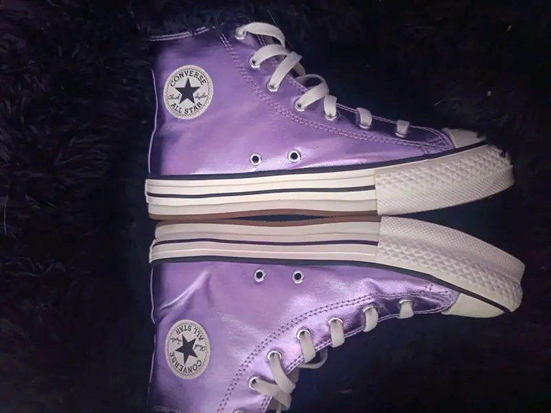 Zapatillas Converse All Star moradas de lona - 1