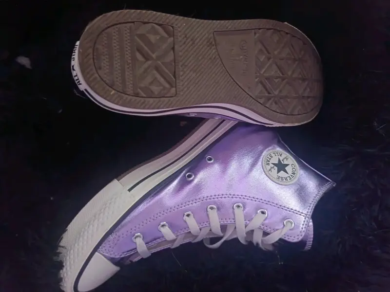 Zapatillas Converse All Star moradas de lona - 2