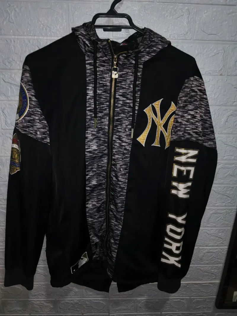 Polerón con capucha New York Yankees negro y gris - 1