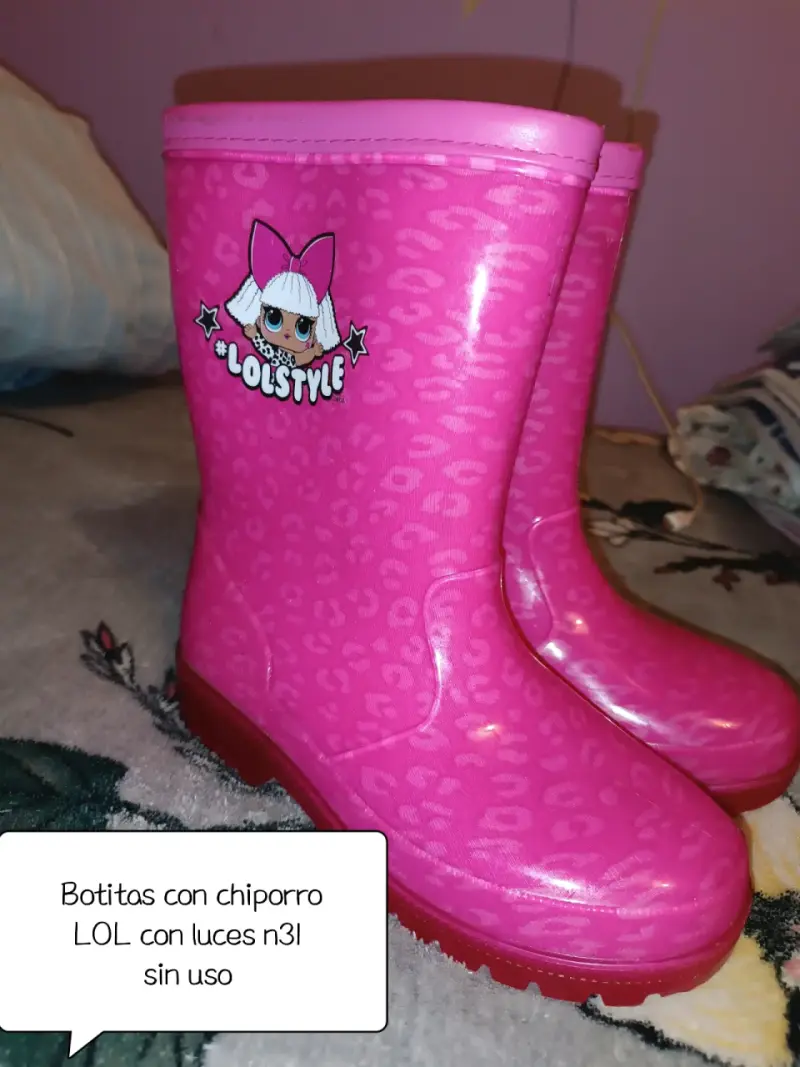Botas de lluvia LOL con luces para niñas