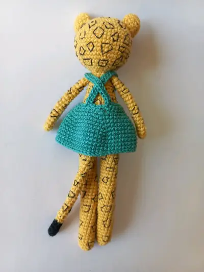 Muñeco de peluche leopardo tejido a mano - miniatura 2