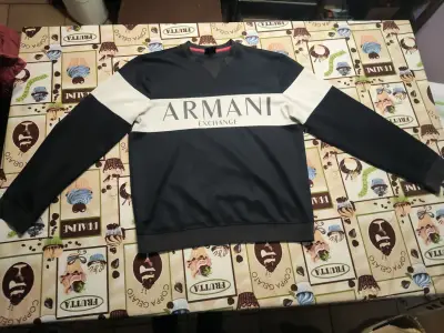 Polerón Armani Exchange negro y blanco - miniatura 1
