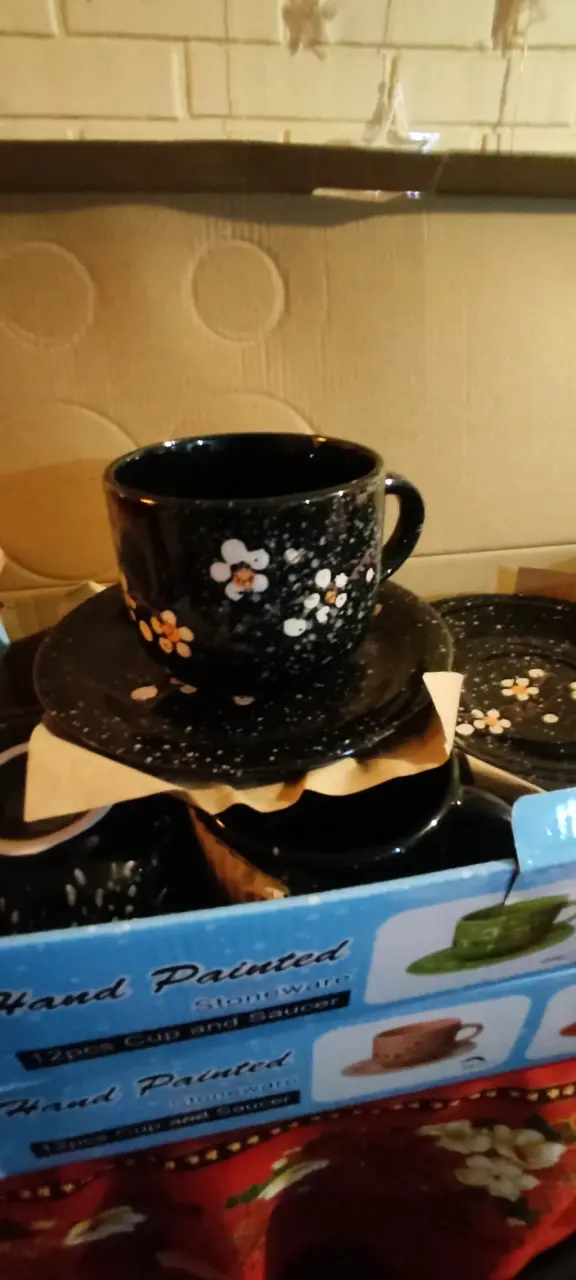 Taza de cerámica con diseño floral - 6