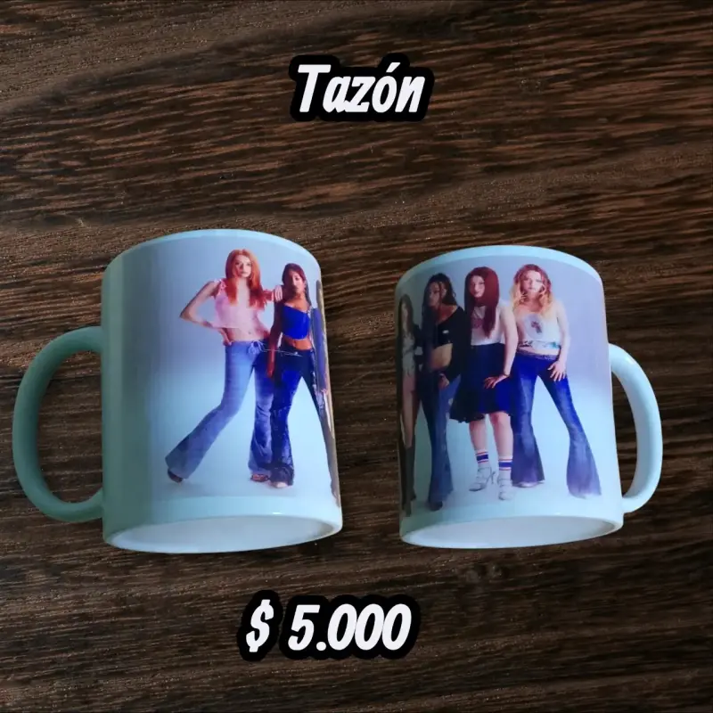Tazón con diseño de grupo musical