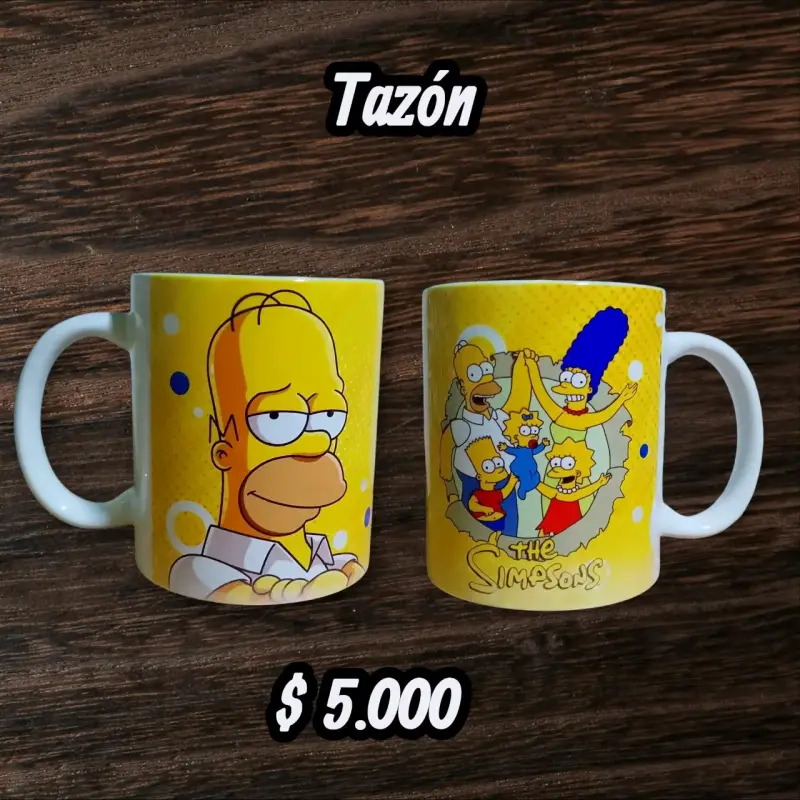 Tazón de cerámica Los Simpsons amarillo