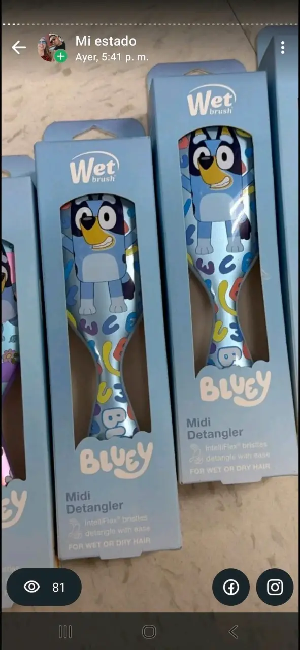 Cepillo Desenredante Wet Brush Bluey