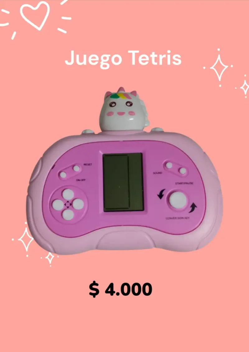 Consola de Juego Tetris Portátil Unicornio