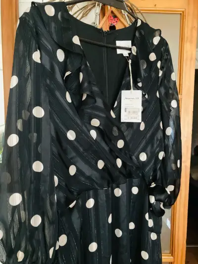 Vestido negro de lunares Maison 123 - miniatura 3