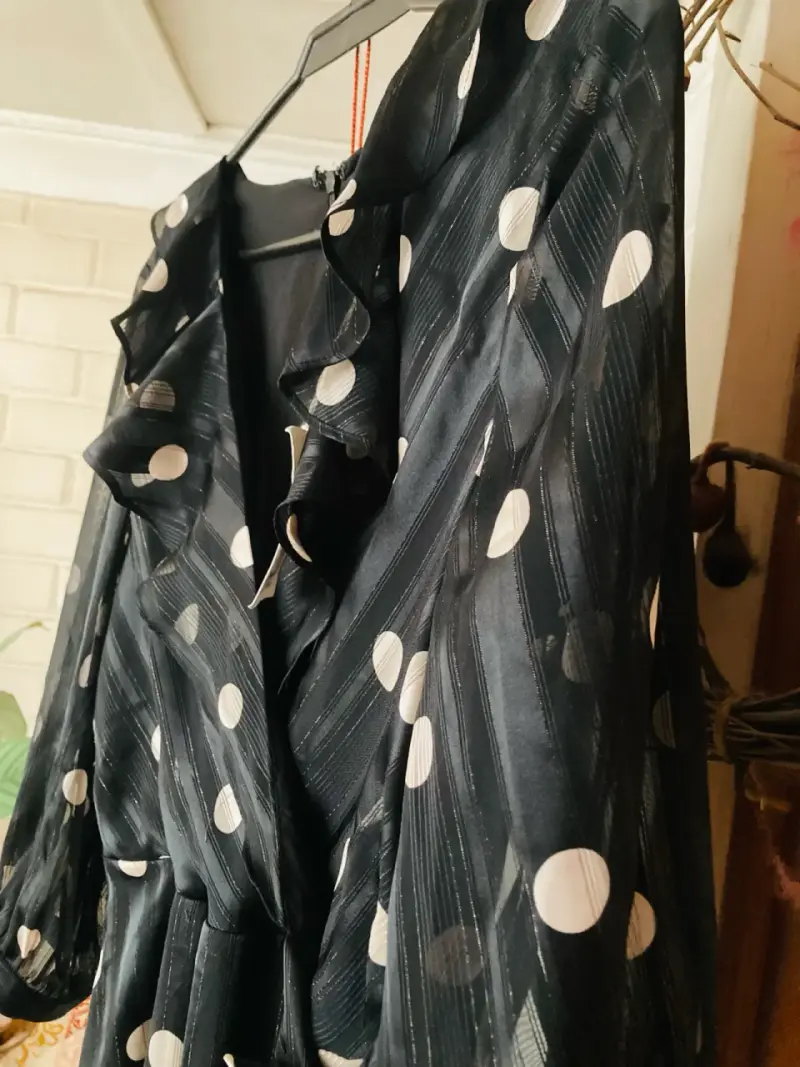 Vestido negro de lunares Maison 123 - 4