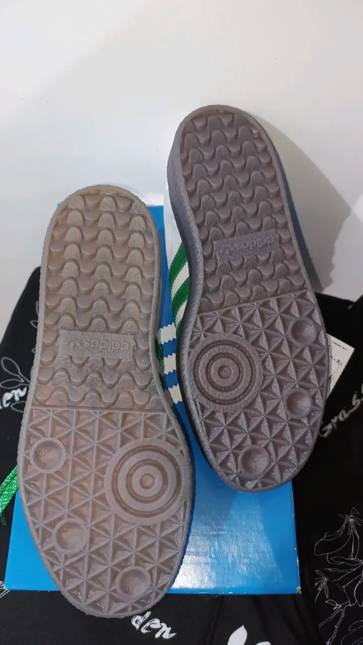 Zapatillas Adidas Samba OG Blancas y Verdes - 3