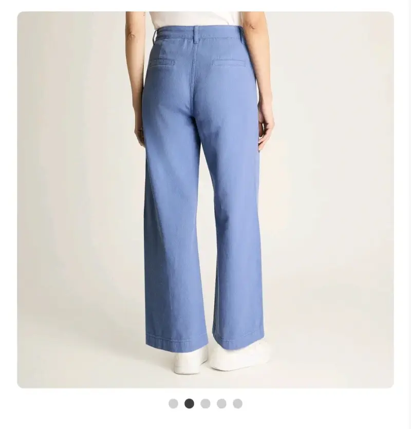 Pantalones anchos azules para mujer - 2