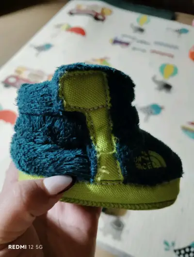 Botines de bebé azul y verde con forro polar - miniatura 3