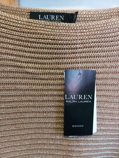 Suéter dorado de mujer Lauren con brillo - miniatura 5