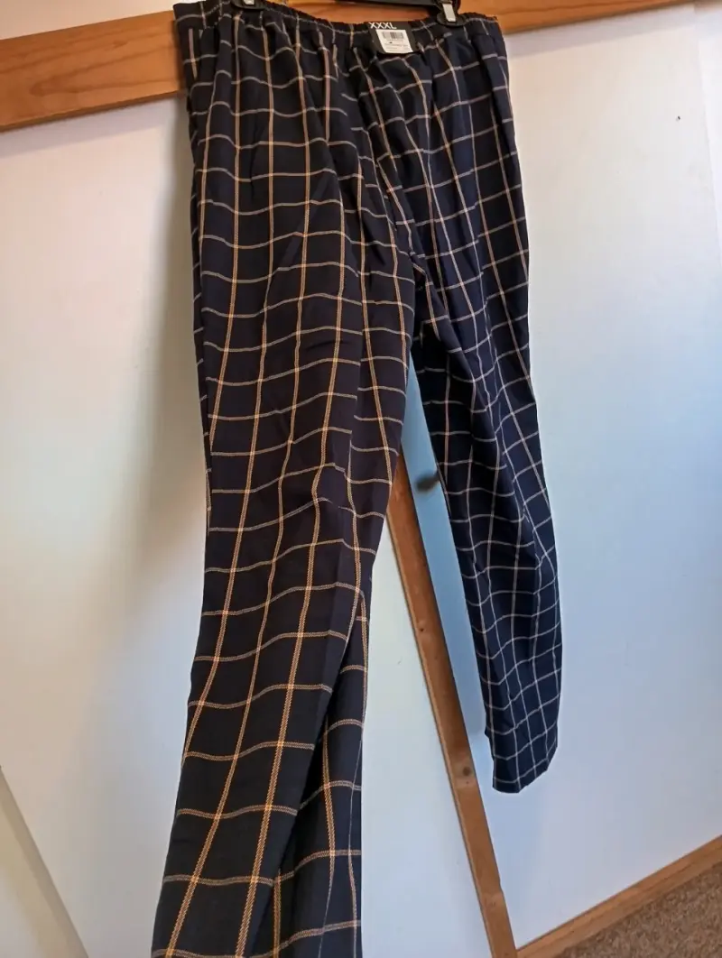 Pantalones a cuadros azul marino talla XXXL - 2