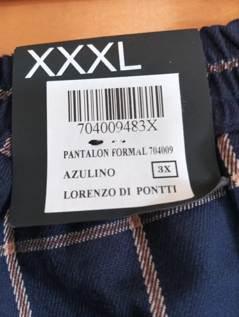 Pantalones a cuadros azul marino talla XXXL - 3