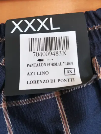 Pantalones a cuadros azul marino talla XXXL - miniatura 3