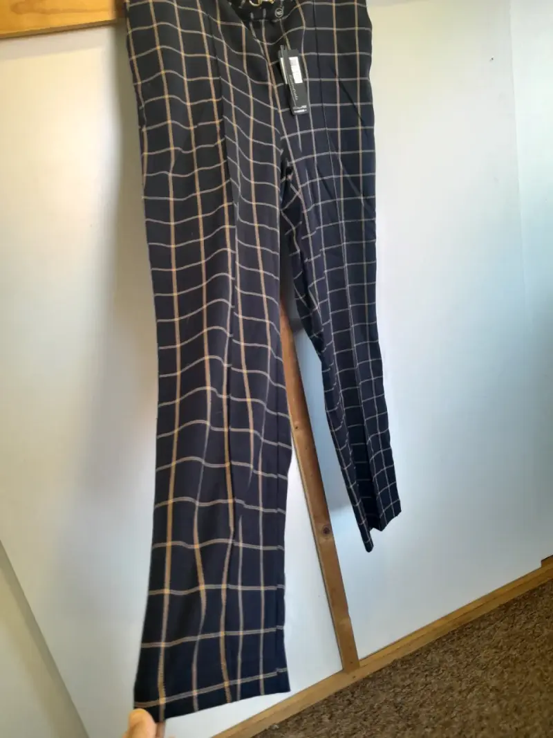 Pantalones a cuadros azul marino talla XXXL - 5