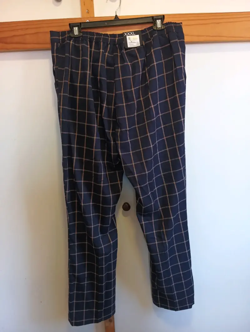 Pantalones a cuadros azul marino talla XXXL - 6
