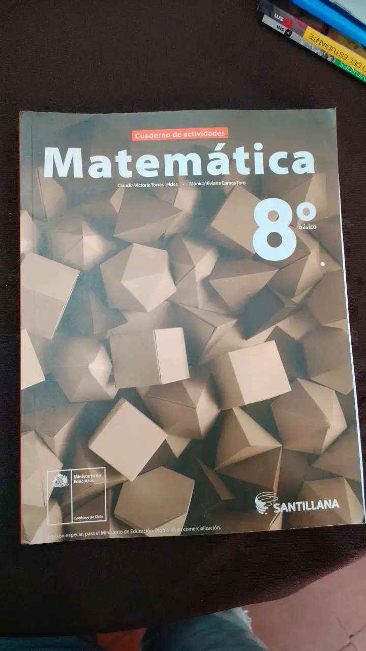 Cuaderno de Actividades Matemática 8° Básico Santillana - 1