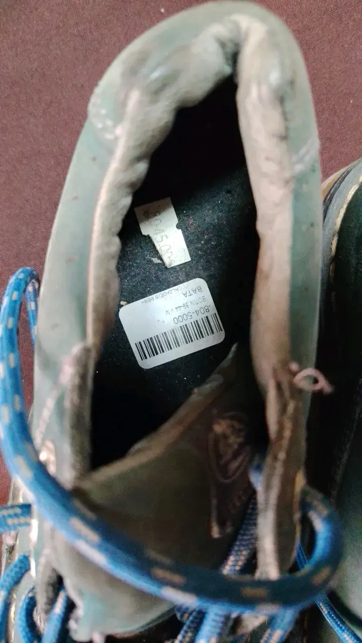 Botas de cuero n34 verdes con cordones azules - 2