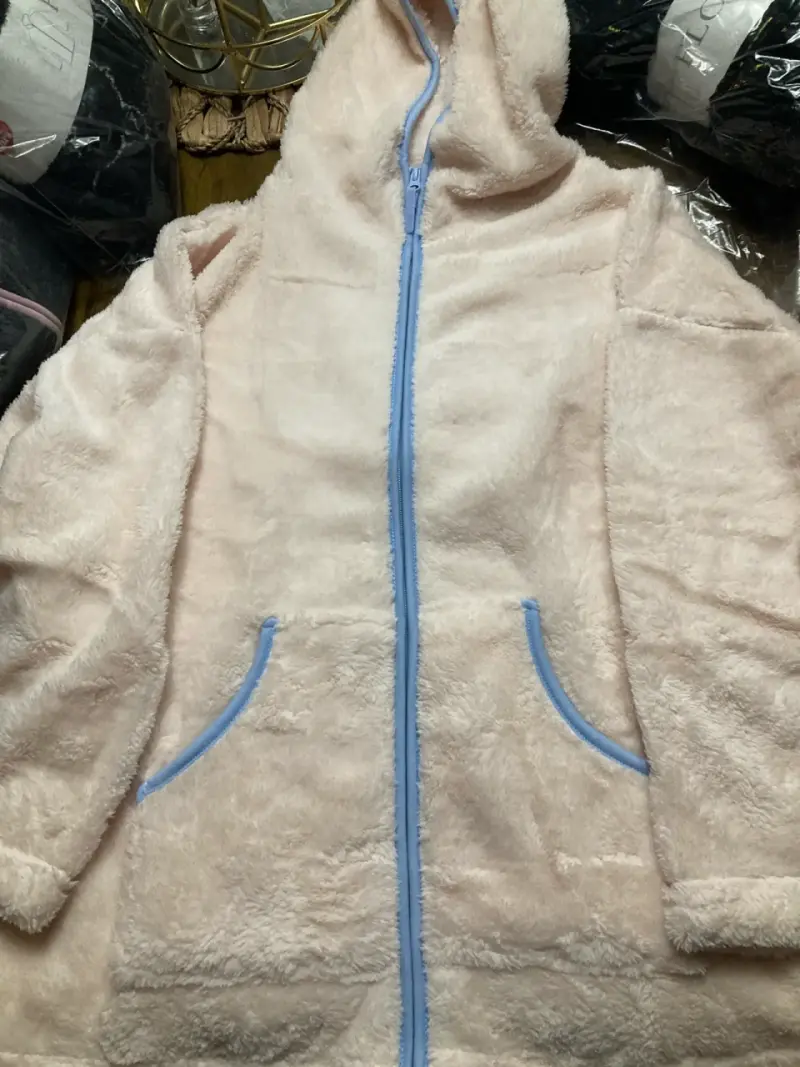Chaqueta de felpa con capucha para mujer - 2