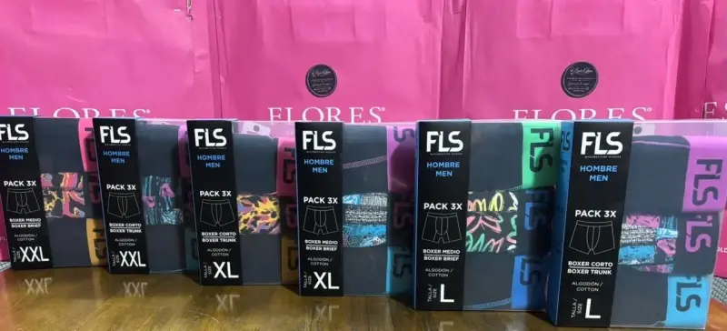 Pack de 3 boxers FLS para hombre en algodón