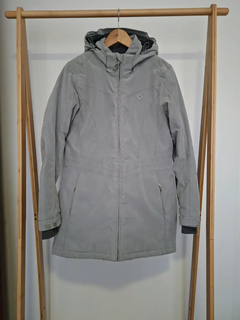 Parka Doite gris con capucha para mujer M - 1
