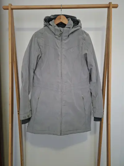 Parka Doite gris con capucha para mujer M - miniatura 1