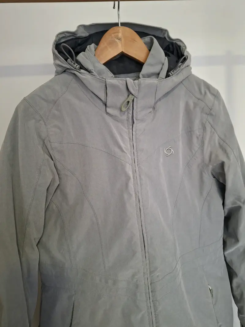Parka Doite gris con capucha para mujer M - 2