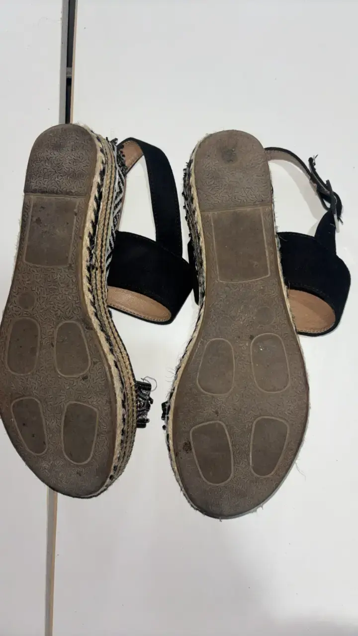 Sandalias Negras con mostacillas - 3