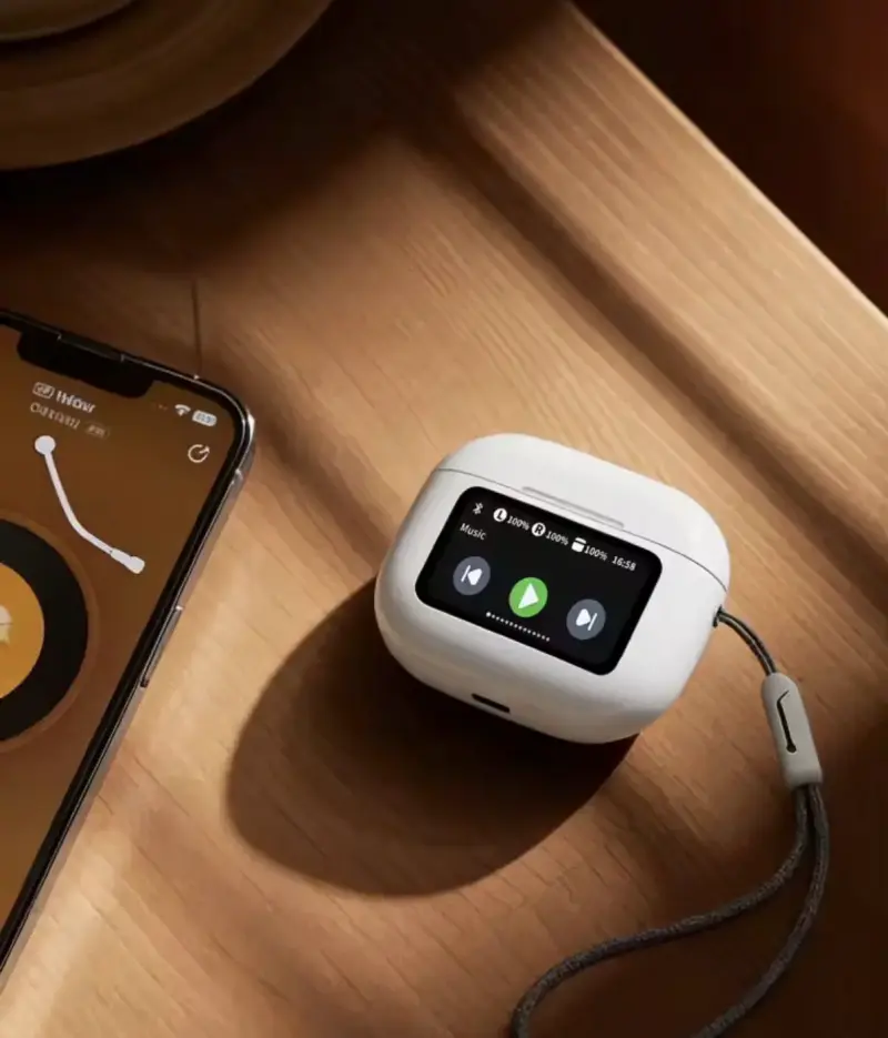 Audífonos inalámbricos tipo Airpods con pantalla - 2