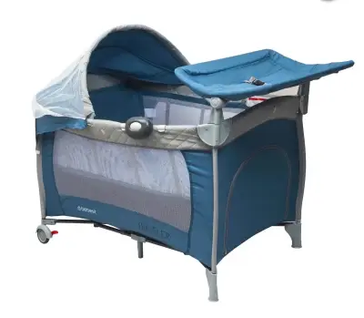 Cuna corral portátil azul Bebesit Traveler - miniatura 4