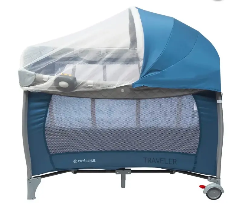 Cuna corral portátil azul Bebesit Traveler - 5