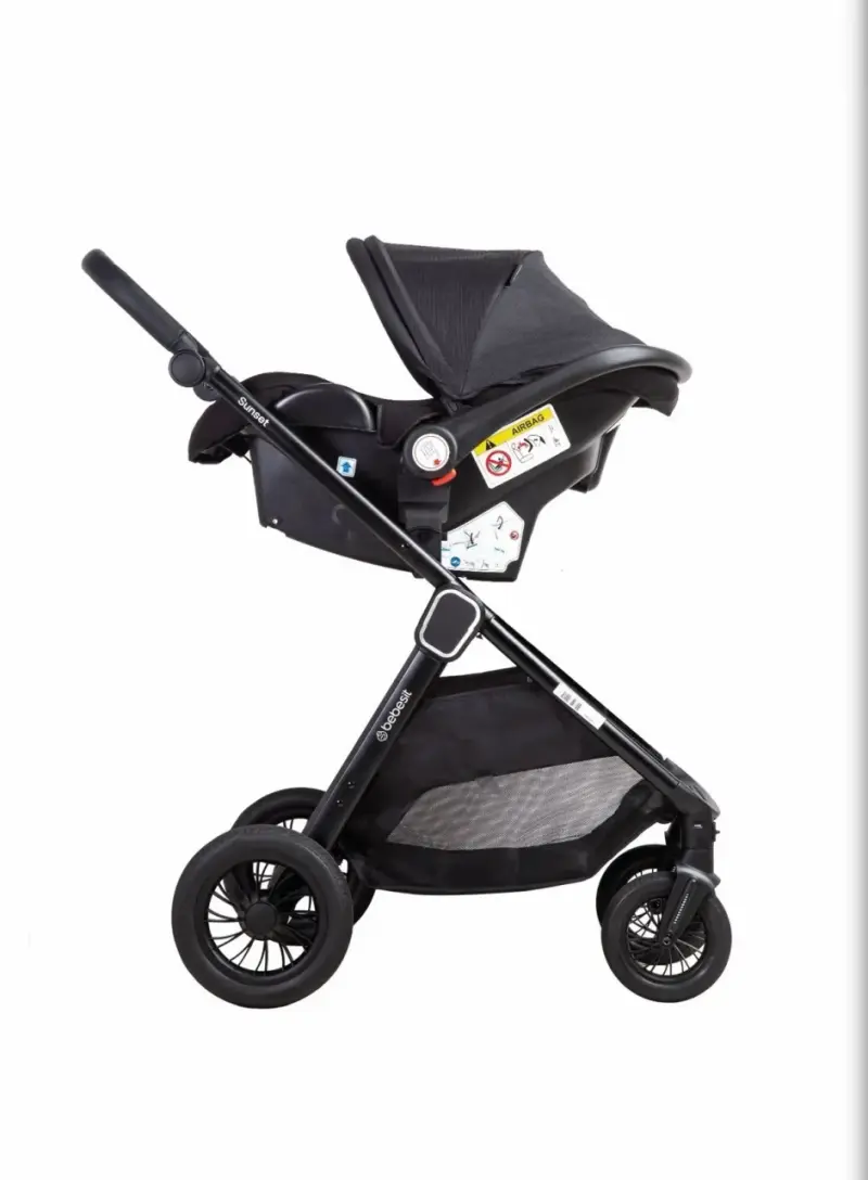 Coche de bebé Bebesit Sunset Isofix negro - 5