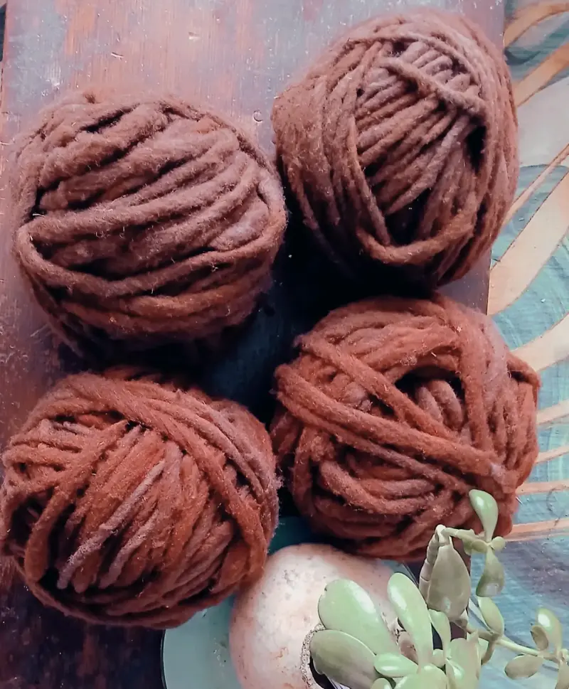 Lana gruesa (cord贸n) de oveja馃悜 100% natural. - 4
