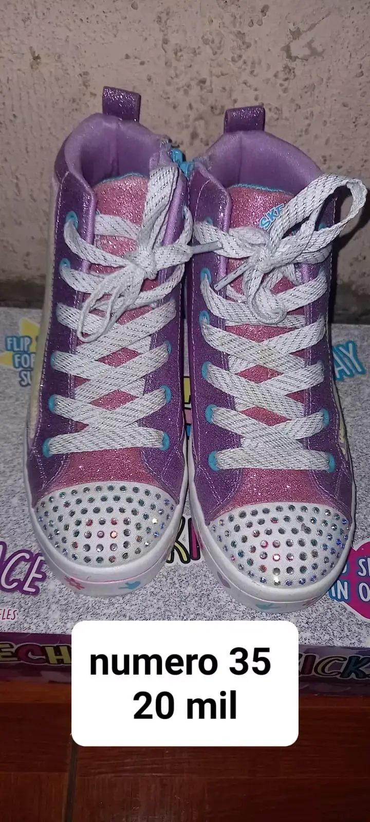 Zapatillas brillantes para niñas número 35 - 1