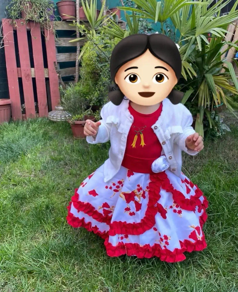 Vestido huasita rojo niña - 4