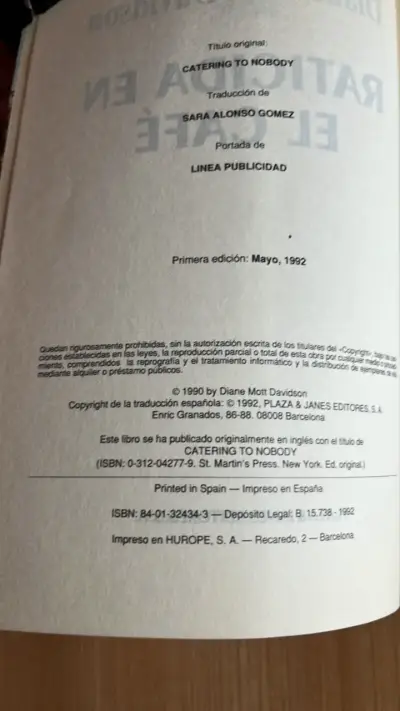 Libro 'Raticida en el Café' de Diane Mott Davidson - miniatura 3