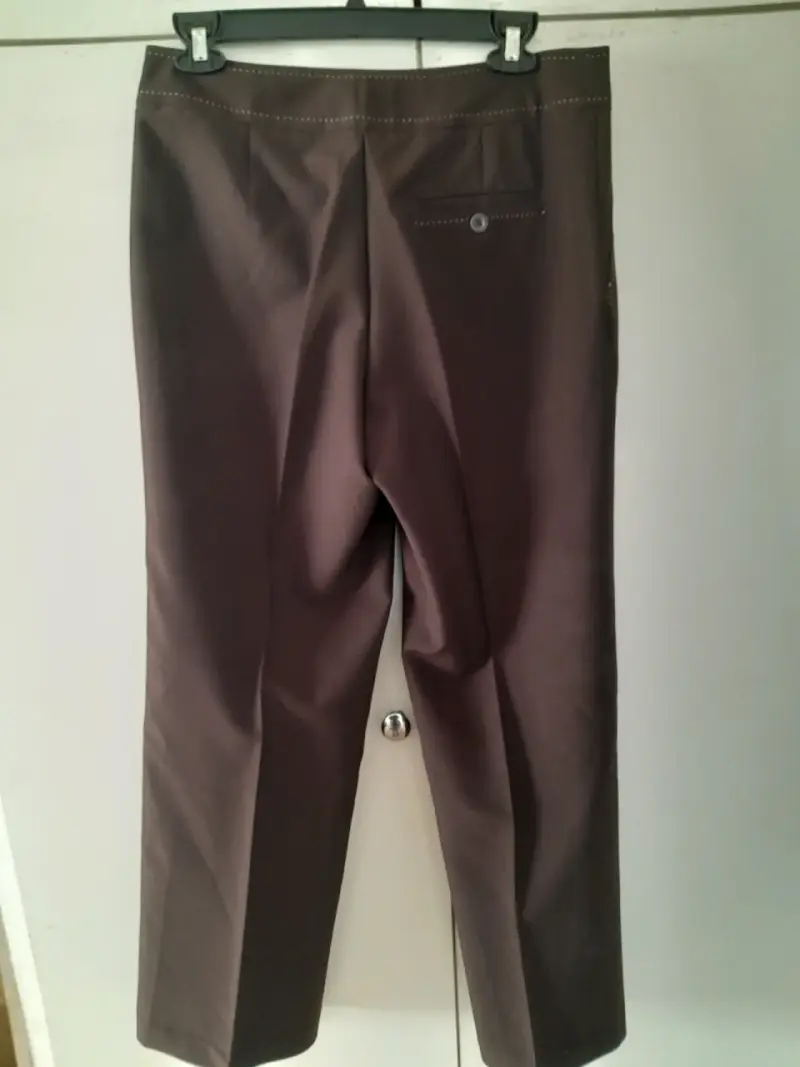 Pantalones de vestir marrones para dama - 4