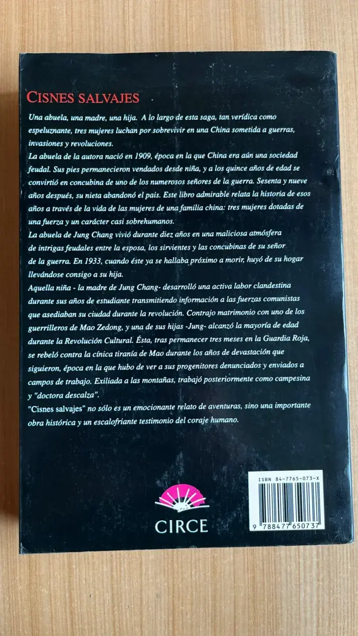 Libro Cisnes Salvajes de Jung Chang - 2