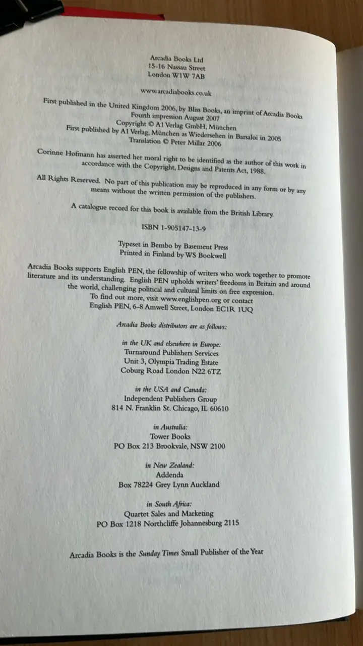 Libro 'Reunion in Barsaloi' de Corinne Hofmann - 3