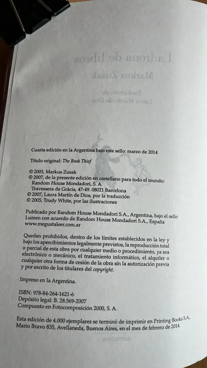 Libro 'La Ladrona de Libros' de Markus Zusak - 3