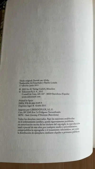 Libro 'Volviendo de África' de Corinne Hofmann - miniatura 3