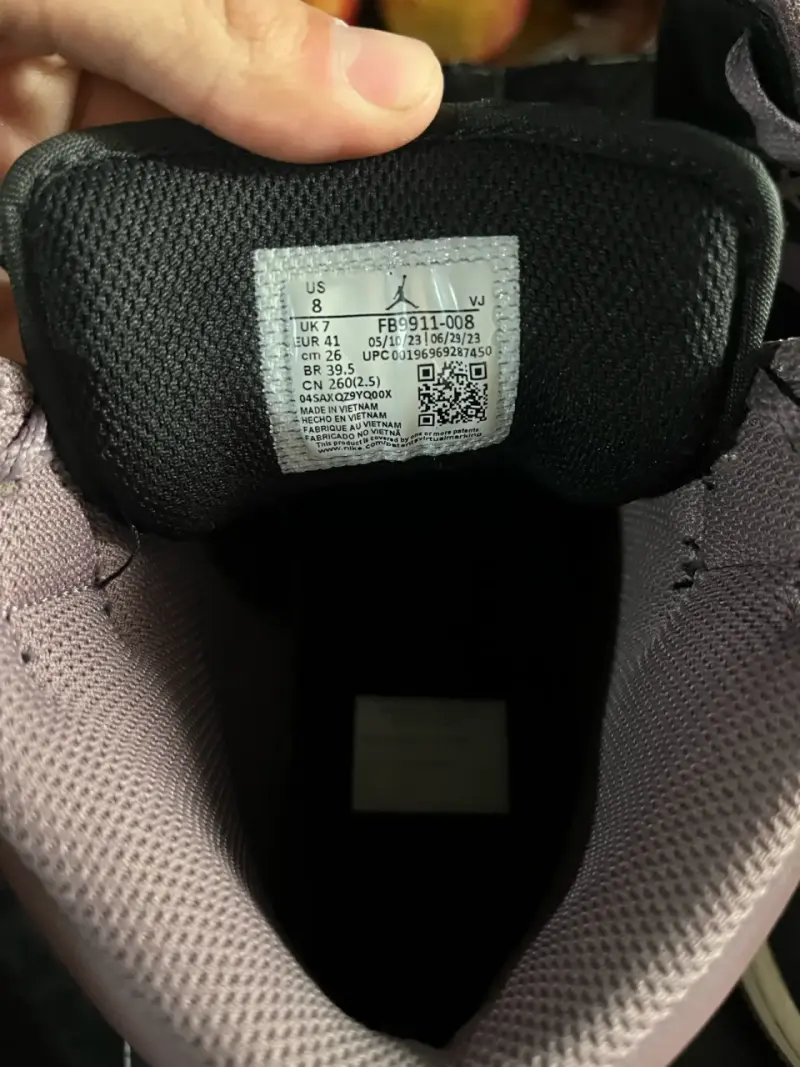 Zapatillas deportivas Air Jordan negras y moradas - 6