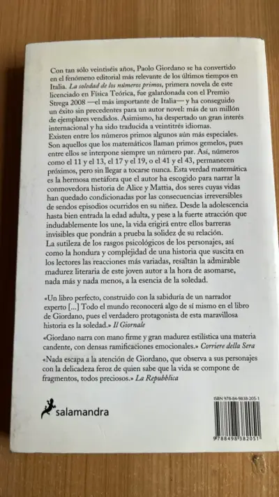 Libro La Soledad de los Números Primos de Paolo Giordano - miniatura 2