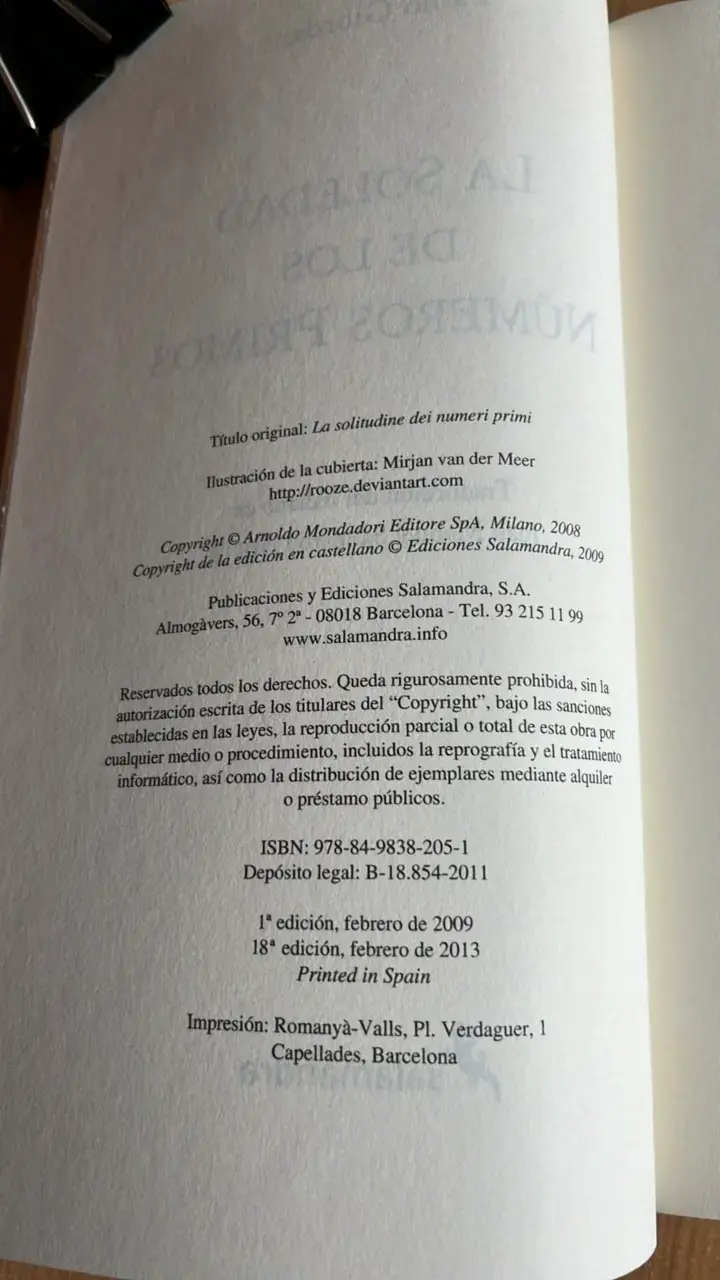 Libro La Soledad de los Números Primos de Paolo Giordano - 3