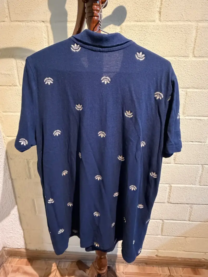 Polera Polo Azul Adidas Originals - 3