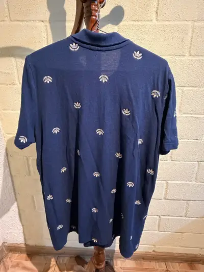Polera Polo Azul Adidas Originals - miniatura 3