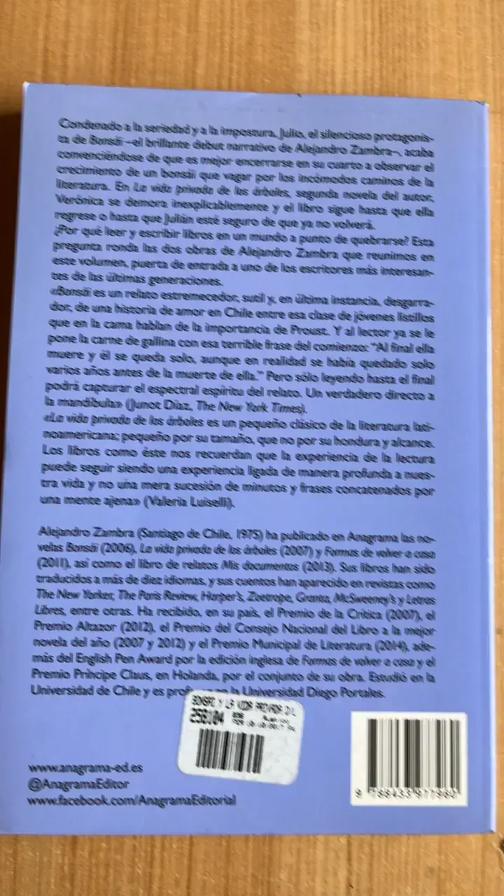 Libro 'Bonsái & La vida privada de los árboles' de Alejandro Zambra - 2